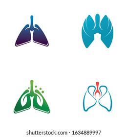 Lungs Organ medical clinic health vector logo design template