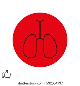 lungs, organ, medicine, vector illustration EPS 10