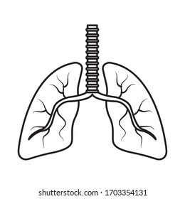 lungs organs human anatomy icon vector illustration design