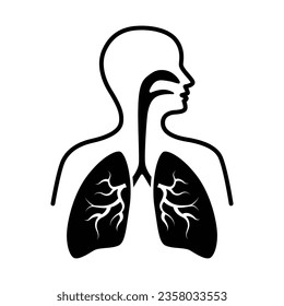Lungs organs human icon vector on trendy design