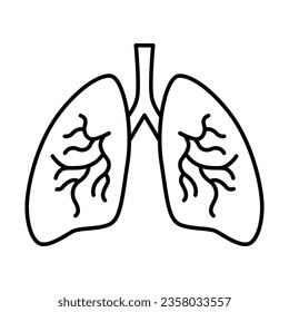 Lungs organs human icon vector on trendy design