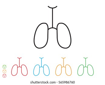lungs, organs, icon, vector illustration eps10