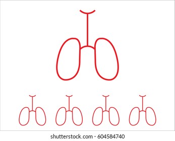 lungs, organs, icon, vector illustration eps10
