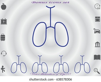 lungs, organs, icon, vector illustration eps10