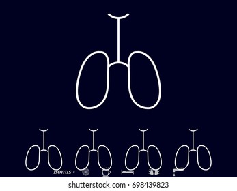 lungs, organs, icon, vector illustration eps10
