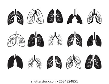 Lungs, people, people body, body part, Lungs vector bundle, Lungs clipart, Lungs silhouette.	
