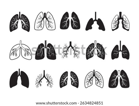 Lungs, people, people body, body part, Lungs vector bundle, Lungs clipart, Lungs silhouette.	
