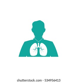 Lungs, people icon vector illustration eps10.