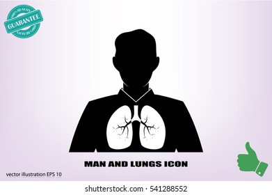 Lungs, people icon vector illustration eps10