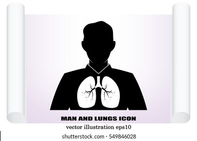 Lungs, people icon vector illustration eps10.
