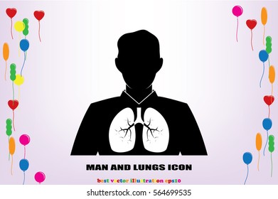 Lungs, people icon vector illustration eps10.