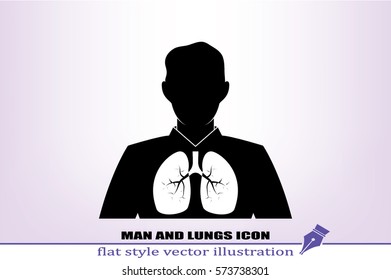 Lungs, people icon vector illustration eps10.