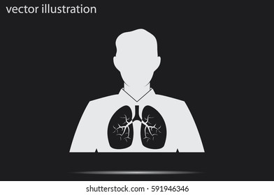 Lungs, people icon vector illustration eps10.