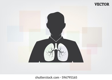 Lungs, people icon vector illustration eps10.