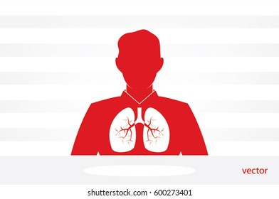 Lungs, people icon vector illustration eps10.