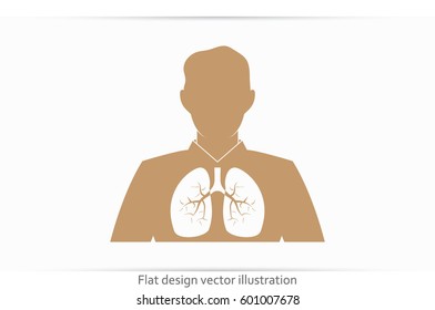 Lungs, people icon vector illustration eps10.