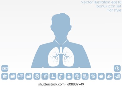 Lungs, people icon vector illustration eps10.