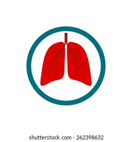 lungs of the person. logo.