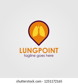 Lungs Point Logo Template Design