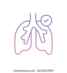 Lungs Protection Icon vector stock illustration