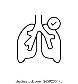 Lungs Protection Icon vector stock illustration