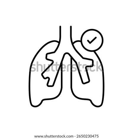 Lungs Protection Icon vector stock illustration
