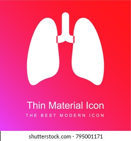 Lungs red and pink gradient material white icon minimal design