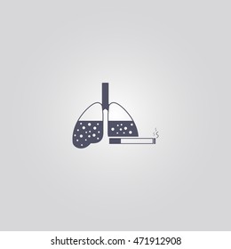 lungs sign. icon design