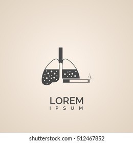 lungs sign. icon design