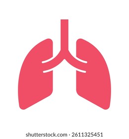 lungs sign symbol vector glyph color icon