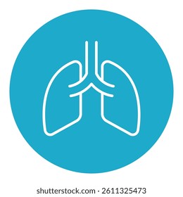 lungs sign symbol vector glyph color icon