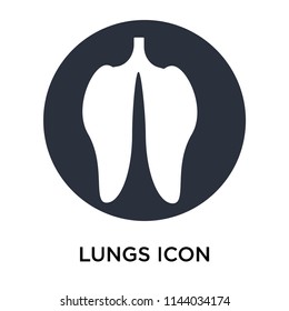 Lungs silhouette icon vector isolated on white background for your web and mobile app design, Lungs silhouette logo concept