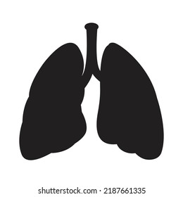 Lungs Silhouette Vector Symbol Organ Stock Vector (Royalty Free ...