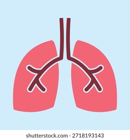 Pulmones inteligentes de moda Vector colorido magnífico diseño útil Ilustración de fondo colorido.eps