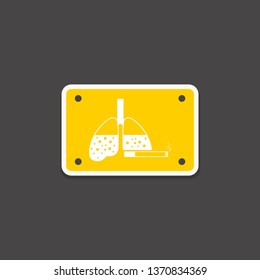 lungs and smoke icon