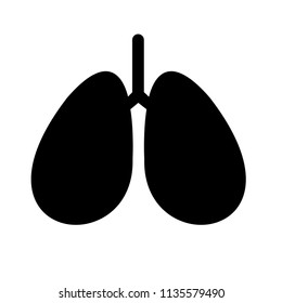 Lungs Solid Icon