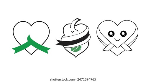 Lungs surrounded by a ribbon promoting awareness for organ donation day vector illustration.