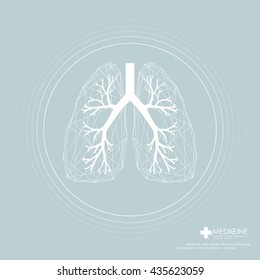 Human Heart Lungs Icon Vector Illustration Stock Vector (Royalty Free ...