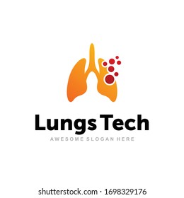 Lungs-Tech-Logo, Lungs-Logo, Vektor