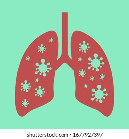 lungs that have viruses in them