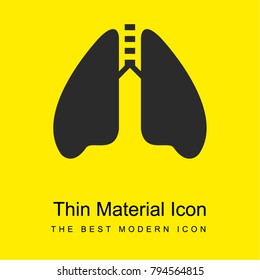 Lungs with the trachea bright yellow material minimal icon or logo design