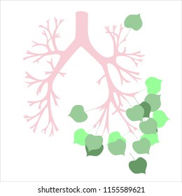 Lungs tree. Vector illustration