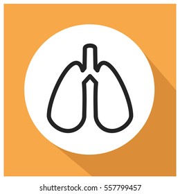 Lungs vector icon