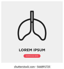 Lungs vector icon