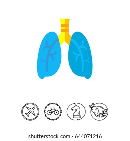 Lungs Vector Icon