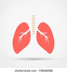 Lungs vector icon.