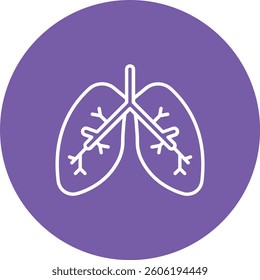 Lungs vector icon. Can be used for printing, mobile and web applications.