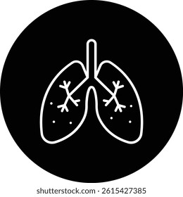 Lungs vector icon. Can be used for printing, mobile and web applications.