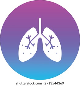 Icono de Vector de pulmones. Se puede utilizar para aplicaciones de impresión, móviles y de Web.