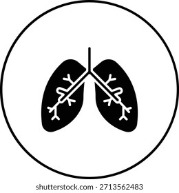 Icono de Vector de pulmones. Se puede utilizar para aplicaciones de impresión, móviles y de Web.